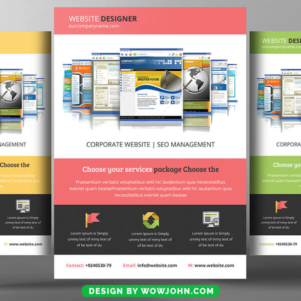 Free Online Web Courses Psd Flyer Template
