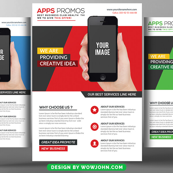 Mobile Apps Poster Flyer Psd Template