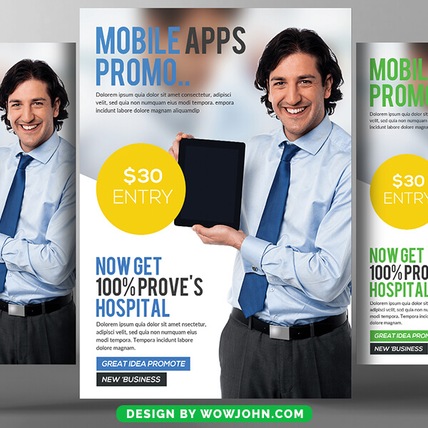 Mobile Application Promotion Psd Flyer Template