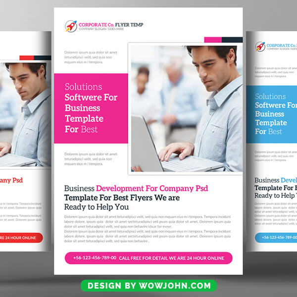 Free Corporate Marketing PSD Flyer Template