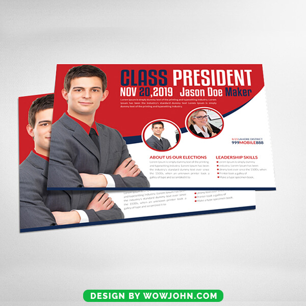 Free Election Campaign Psd Postcard Template
