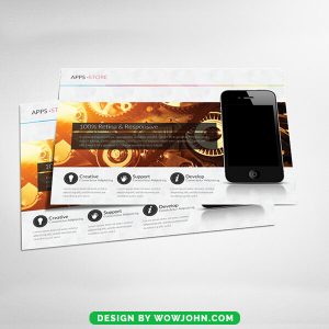 Mobile Apps Promotion Psd Postcard Template