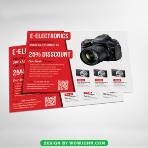 Free Electronics Products Psd Postcard Template