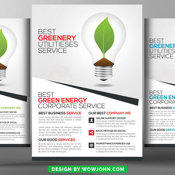 Free Utility Energy Company Psd Flyer Template