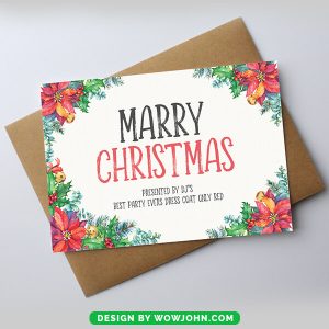 Free Christmas Family Card Photoshop Template Psd