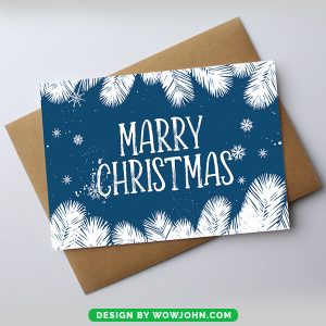 Minimalist Photo Holiday Card Template Simple Psd