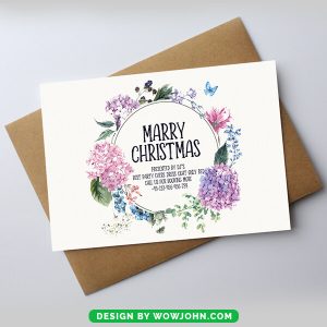 Free Simple Christmas Card Editable Psd Template