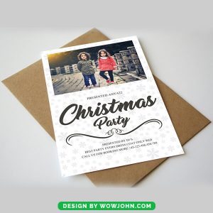 Holiday Photo Christmas Card Free Psd Template
