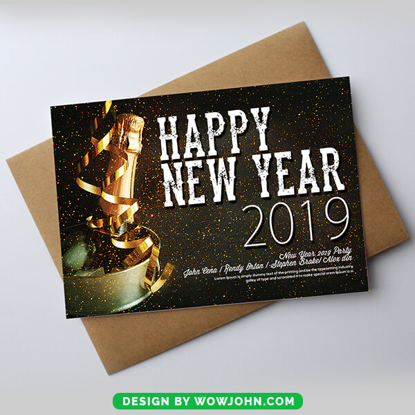 Free Happy New Year 2022 Card Psd Template
