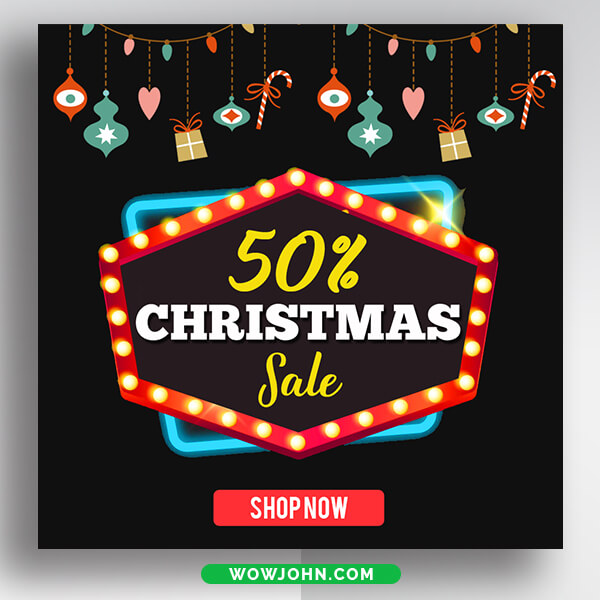 Free 2021 Christmas Banner Psd Template