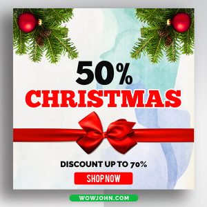 Free Christmas Promotion Banner Psd Template