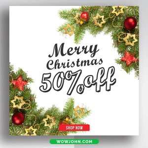 Free Christmas Sale Discount Banner Template