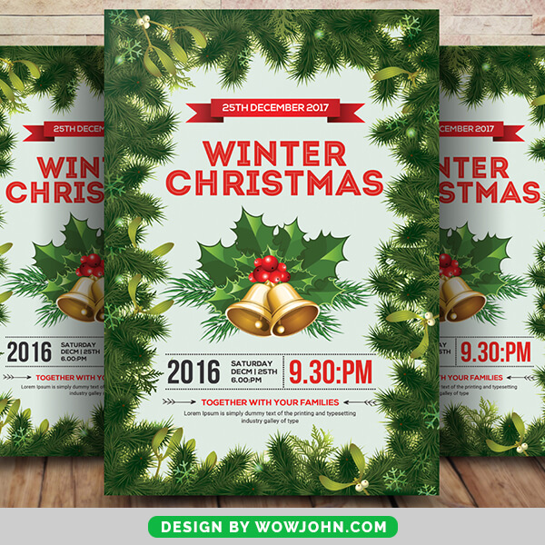 Winter Christmas Psd Flyer Template