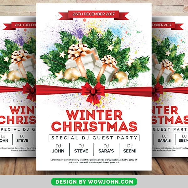 Free Winter Christmas Psd Flyer Template