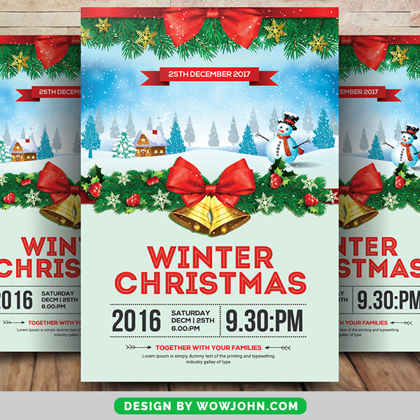 2021 Winter Christmas Psd Flyer Template