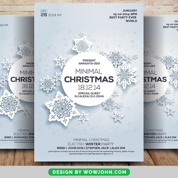 Free Minimal Christmas Flyer PSD Template
