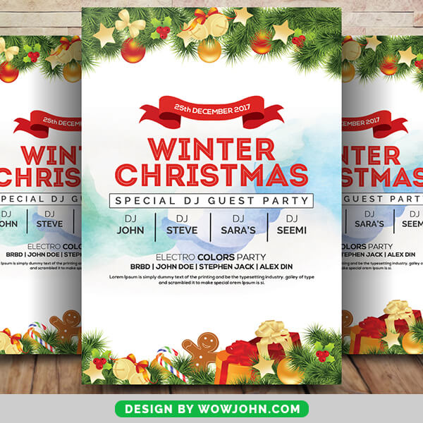 Free Christmas Night PSD Flyer Template