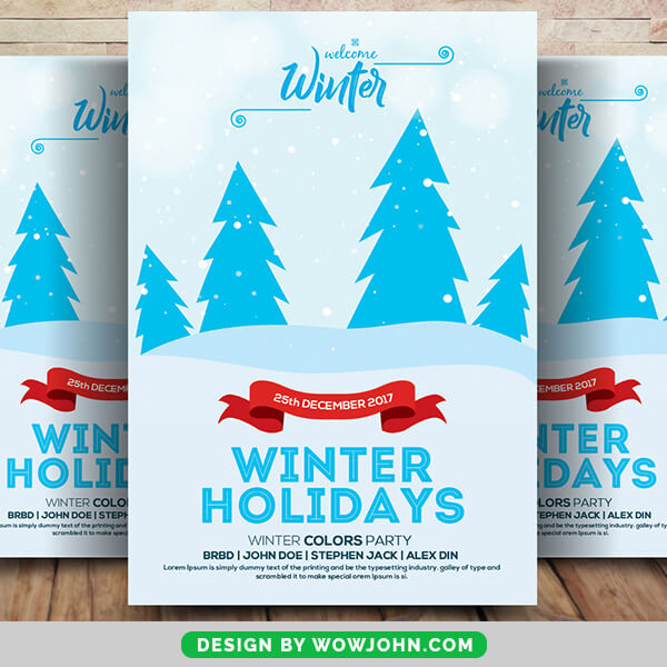 Free Winter Holiday Psd Flyer Template