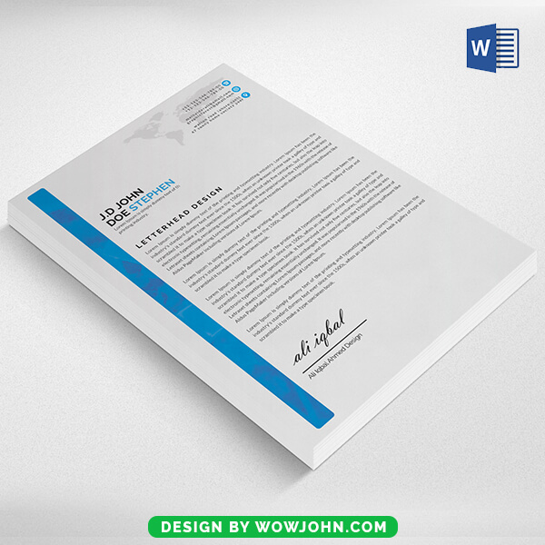 Free Word Doc Letterhead Psd Template Download