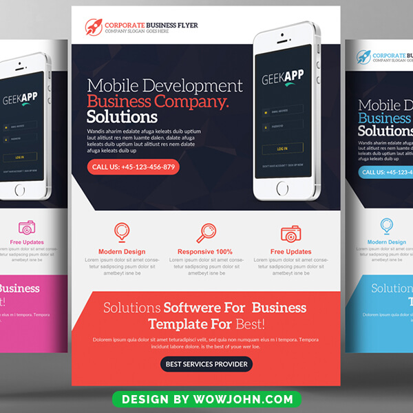 Mobile Apps Development Psd Flyer Template