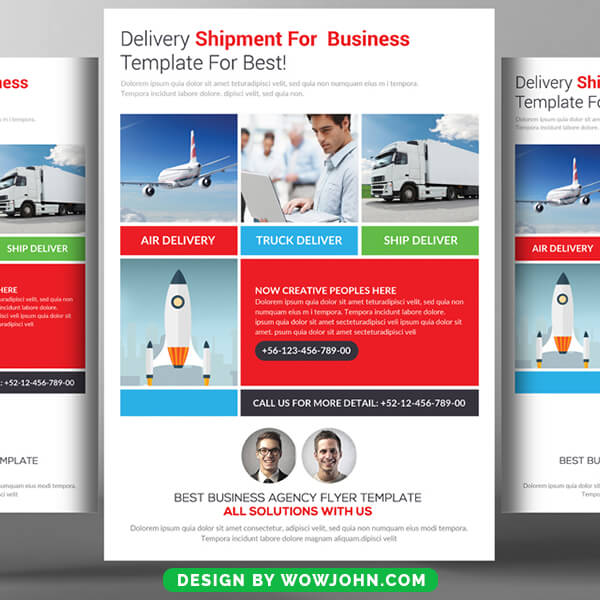 Delivery Logistics Shipment Psd Flyer Template