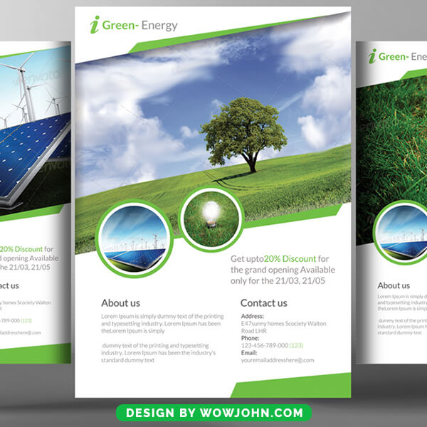 Renewable Energy Flyer Free Psd Template