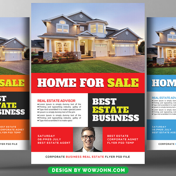 Home For Sale Real Estate Listing Psd Flyer Template