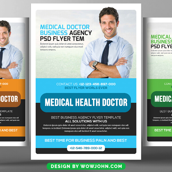 Health Medical Doctor Flyer Psd Template