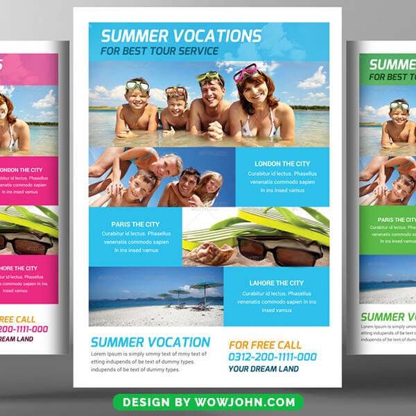 Kids Summer Camp Vocations Psd Flyer Template