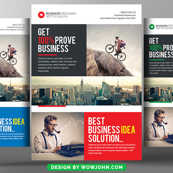 Business Solution Flyer Psd Template Design