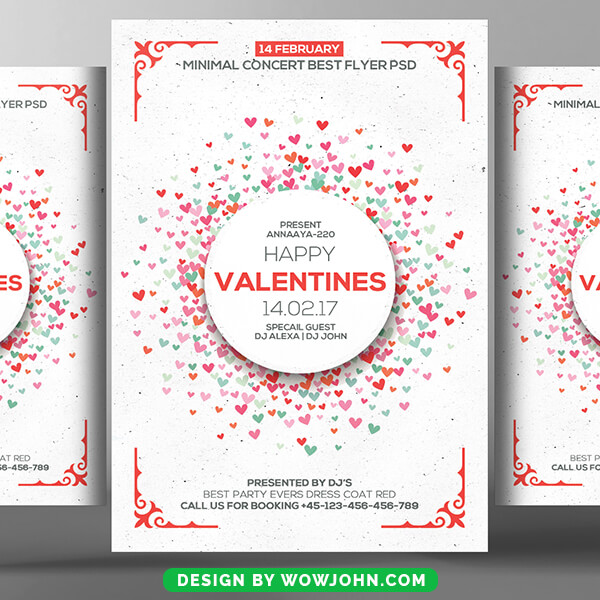 Valentines Day Music Love Flyer Template