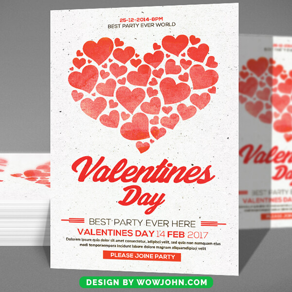 Free Valentines Day Party Psd Flyer Template