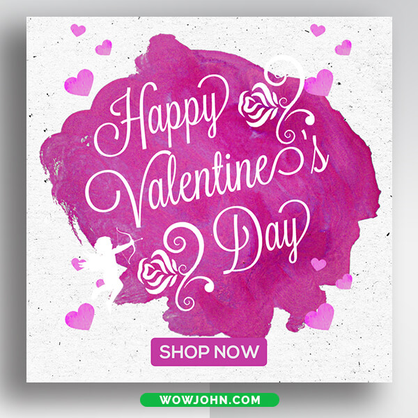 Free Valentines Day Banner Psd Template