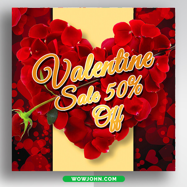 Valentines Day Social Media Banner Free Template