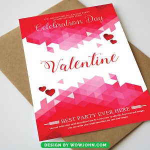 Valentines Day Card For Students Psd Template