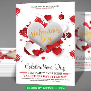 Valentines Day Card Flyer Psd Template