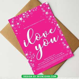 Free Floral Valentines Day Card Psd Template