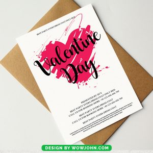 Simple Valentines Day Card Template Psd