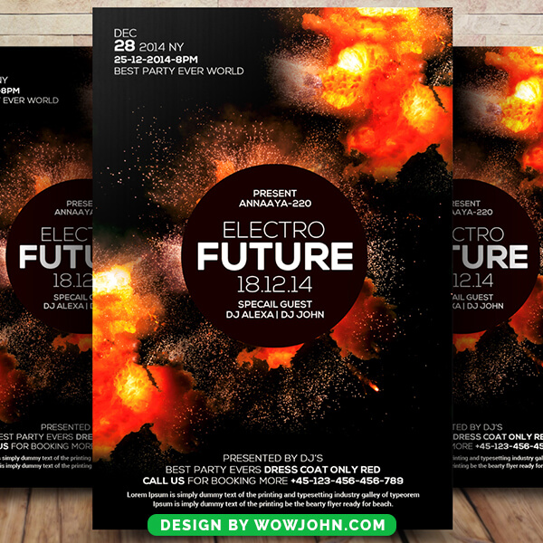 Electro Future Free Psd Flyer Template