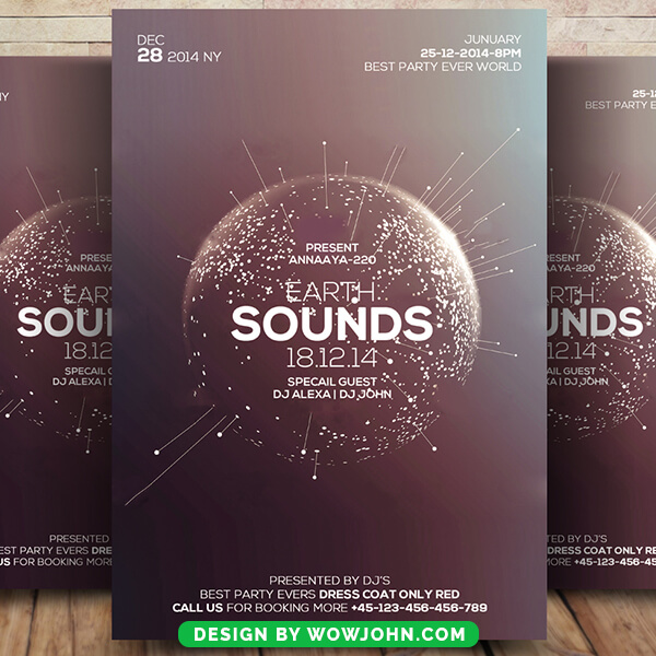 Free Earth Sound Psd Flyer Template