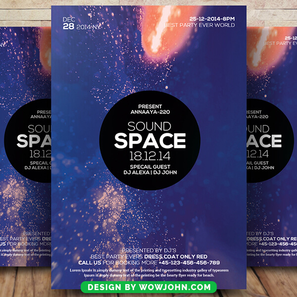 Space Sound Psd Flyer Template Download