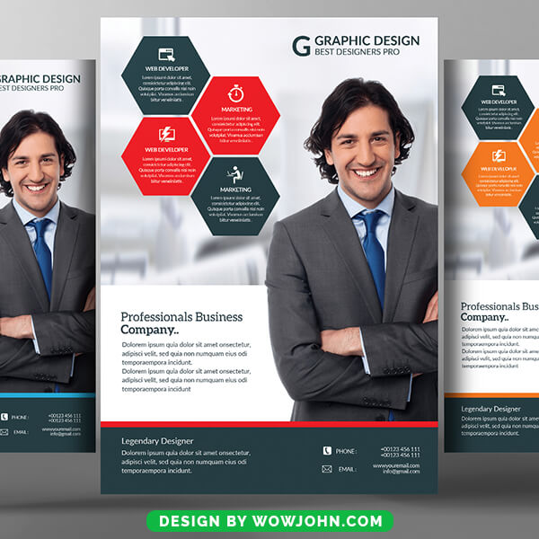 Design Conference Flyer Free Psd Template