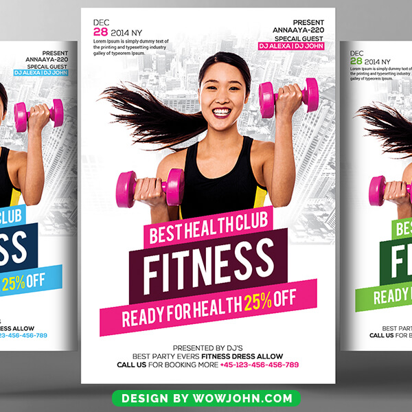Fitness Health Gym Psd Flyer Template