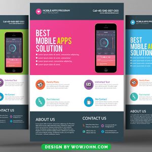 Mobile Apps Promotion Psd Flyer Poster Template