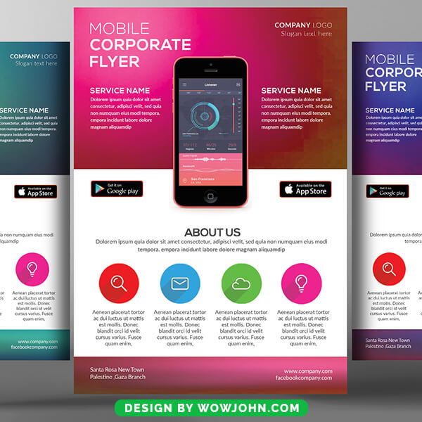 2022 Mobile App Promotion Psd Flyer Poster Template