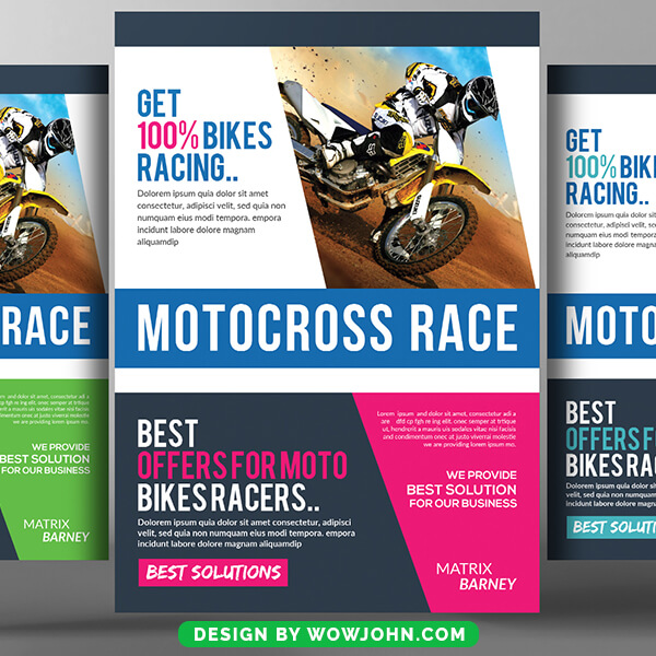 Bike Racing Motocross Psd Flyer Template
