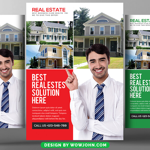 Real Estate Psd Flyer Poster Template Design