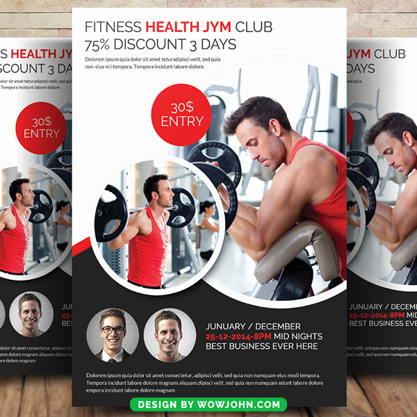 Fitness Trainer Psd Flyer Template Design