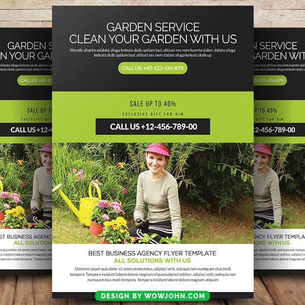 Garden Service Psd Flyer Template Design
