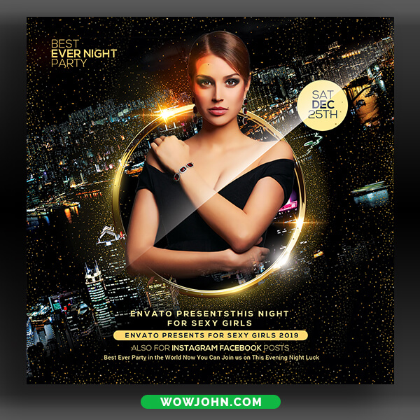 Girls Night Club Party Flyer Template Psd